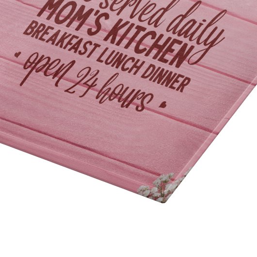 Liefde geserveerd Dagelijks Mam's Keuken Open 24 u Snijplank (Hoek)