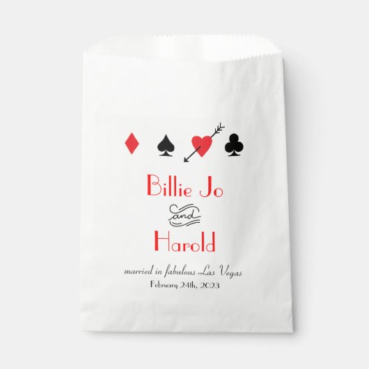 Liefde geslagen in Las Vegas bruiloft gunst tas Bedankzakje (Voorkant)
