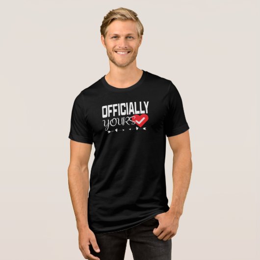 Liefde Geverifieerd Hart Vinkje  Tri-Blend Shirt (Voorkant volledig)