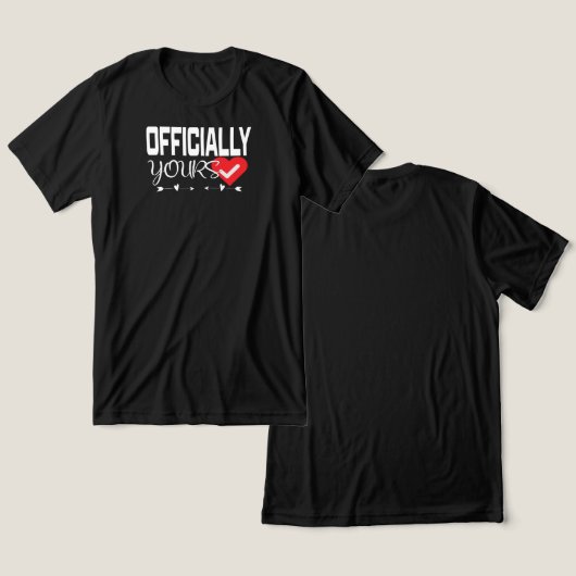Liefde Geverifieerd Hart Vinkje Tri-Blend Shirt (Ontwerp Voorkant & Achterkant)