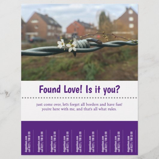 Liefde gevonden Tear Off Flyer (Voorkant)