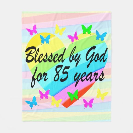 LIEFDE GEVULD 85E VERJAARDAG ZEGENINGEN FLEECE DEK (Voorkant)