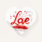 Liefde geweven met rode draden notitieboek (Voorkant)