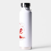 Liefde geweven met rode draden waterfles (Links)