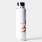 Liefde geweven met rode draden waterfles (Rechts)