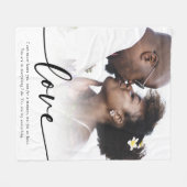 Liefde Gezegde Script Foto Fleece Deken (Voorkant (Horizontaal))