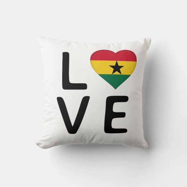 Liefde - Ghana Flag Kussen (Voorkant)