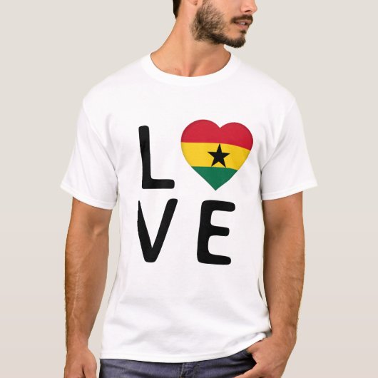Liefde - Ghana Flag T-shirt (Voorkant)