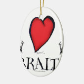 liefde gibraltar keramisch ornament (Links)