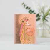 liefde Giraffe Briefkaart (Staand voorkant)