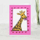 Liefde Giraffe Valentijn Feestdagen Kaart (Voorkant)