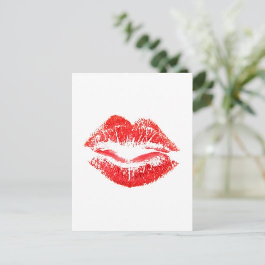 Liefde, Glades, Kisses, Lips Briefkaart (Staand voorkant)