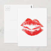 Liefde, Glades, Kisses, Lips Briefkaart (Voorkant / Achterkant)