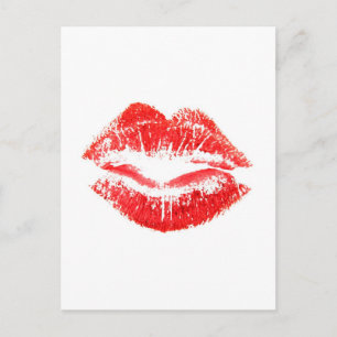 Liefde, Glades, Kisses, Lips Briefkaart