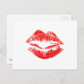 Liefde, Glades, Kisses, Lips Briefkaart (Voorkant / Achterkant)