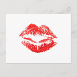 Liefde, Glades, Kisses, Lips Briefkaart