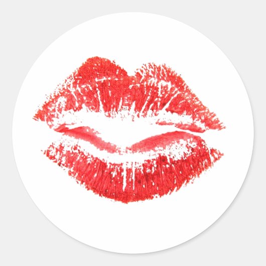 Liefde, Glades, Kisses, Lips Ronde Sticker (Voorkant)