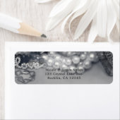 Liefde Glam Black & White Pearls Elegant Etiket (Insitu)