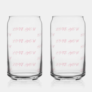 Liefde Glazen Kop Romantisch Drinkglas