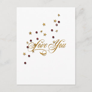 Liefde Glitter Glitter Briefkaart