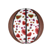 Liefde, glitterige harten 2 basketbal (Verticaal)