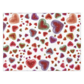Liefde, glitterige harten 2 tafelkleed (Voorkant (Horizontaal))