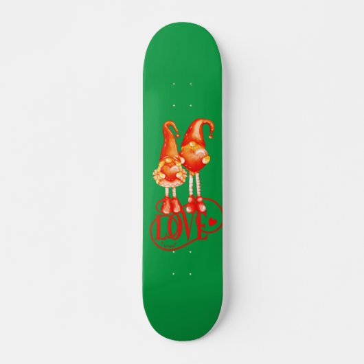 LIEFDE GNOME romantisch valentijnsdag cadeau idee Persoonlijk Skateboard (Voorkant)