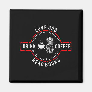 Liefde God Drink Koffie Lees Boeken Magneet