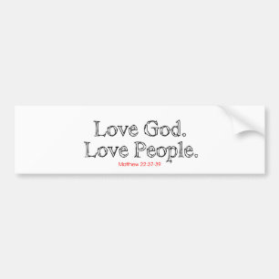 Liefde God liefde Bumpersticker