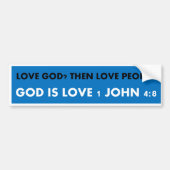 Liefde God liefde Bumpersticker (Voorkant)
