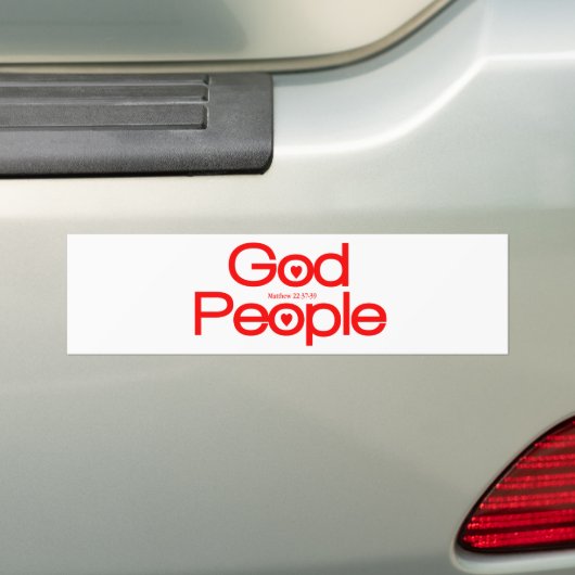 Liefde God, liefdesmensen Bumpersticker (Op auto)