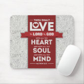 Liefde God Mousepad - Matthew 22:37 Bijbelverse Muismat (Met muis)