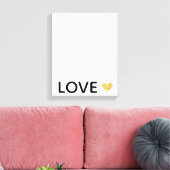 Liefde Gold Heart Canvas Afdruk (Insitu (Woonkamer))