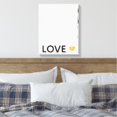 Liefde Gold Heart Canvas Afdruk (Insitu (Slaapkamer))