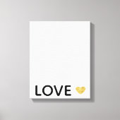 Liefde Gold Heart Canvas Afdruk (Voorkant)