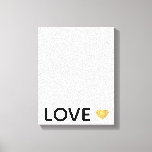 Liefde Gold Heart Canvas Afdruk (Voorkant)
