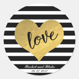Liefde Gold Heart Design Ronde Sticker