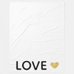 Liefde Gold Heart Fleece Deken