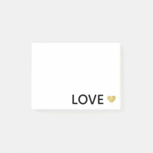Liefde Gold Heart Post-it® Notes (Voorkant)