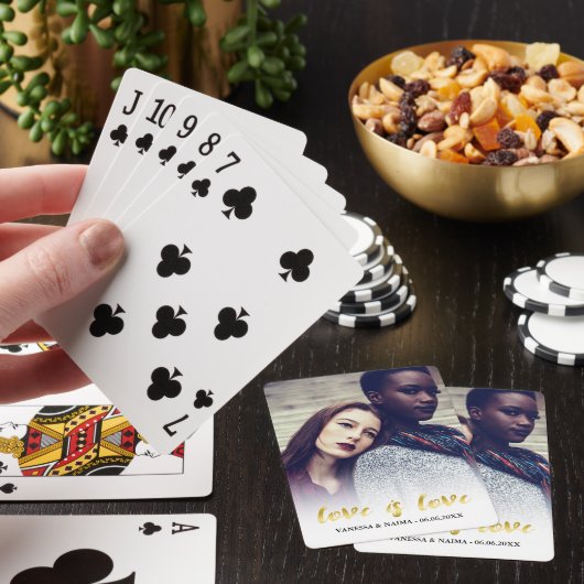 Liefde | Gold Script Overlay-foto Pokerkaarten (Insitu)