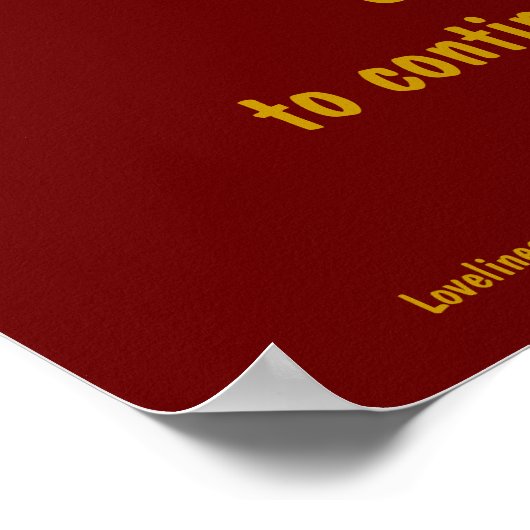 Liefde Golden Courage for Success Poster - Cust. (Hoek)