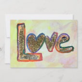 Liefde Golden Pastels Uitnodigingen of aankondigin (Voorkant)