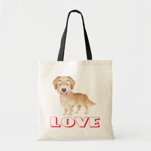 Liefde Golden Retriever Puppy Hond Canvas Tote Tas