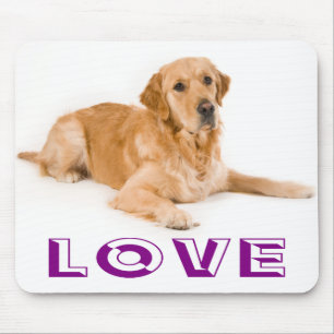 Liefde Golden Retriever Puppy Hond Muismat