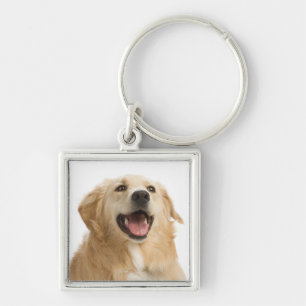 Liefde Golden Retriever Puppy Hond Sleutelhanger
