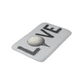 Liefde Golf Typografie Art voor Badkamer Decor Badmat (Gekanteld)