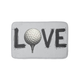 Liefde Golf Typografie Art voor Badkamer Decor Badmat