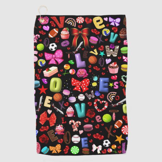 Liefde Golfhanddoek (Voorkant)
