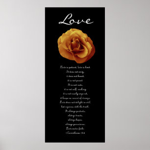 Liefde - Goud Roos - Eerste Corinthians Poster
