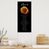 Liefde - Goud Roos - Eerste Corinthians Poster (Keuken)